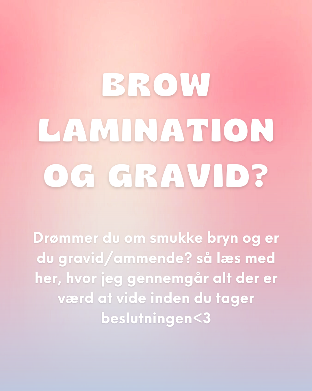 Brow lamination som gravid